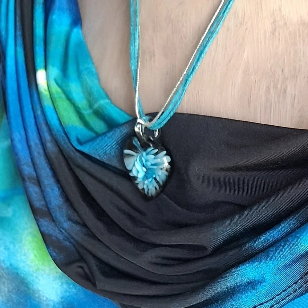Art Glass Heart Necklace